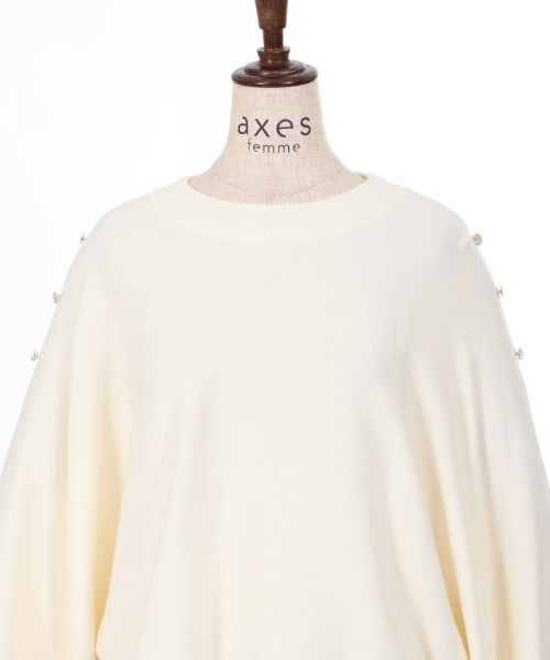 axes femme(アクシーズファム)の「2WAYケープ風ニットプルオーバー(ニット/セーター・レディース・ブラック/モカ/キナリ・FREE)」の18枚目の写真