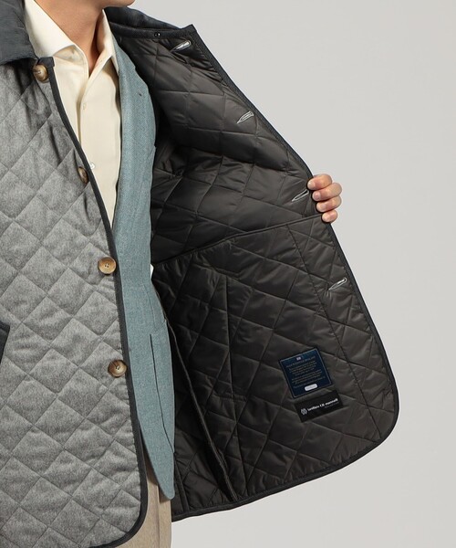 J Romma⭐︎LAVENHAM キルティングコート※38 ラベンハム ノーカラーキルティングコート | ライトアップ