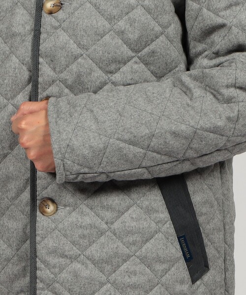 別注】LAVENHAM DENSTON リサイクルウール キルティングコート（ステン