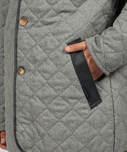 別注】LAVENHAM DENSTON リサイクルウール キルティングコート（ステン
