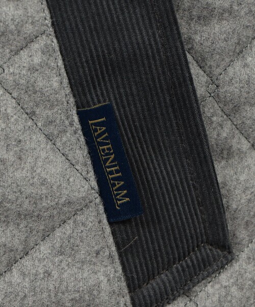 LAVENHAM(ラベンハム)の「【別注】LAVENHAM DENSTON リサイクルウール キルティングコート(ステンカラーコート・メンズ・チャコールグレー/グレー/ネイビー・L/M/S)」の14枚目の写真