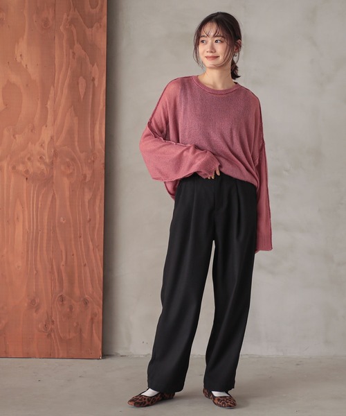 n'OrLABEL(ノアールレーベル)の「微起毛ワンタックテーパードパンツ(その他パンツ・レディース・ベージュ/チャコール/ブラック・1/2)」の17枚目の写真