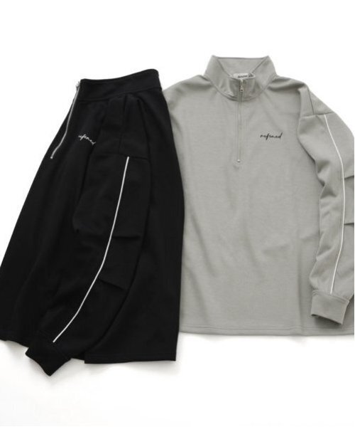 GLAZOS（グラソス）の「【大人向けサイズあり】【あったか保温/速乾】ダンボールニット・ハーフジッププルオーバー（スウェット・キッズ・ライトグレー/ブラック・LL/S/M/L）」の5枚目の写真