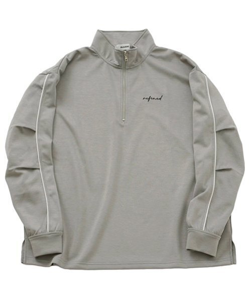 GLAZOS（グラソス）の「【大人向けサイズあり】【あったか保温/速乾】ダンボールニット・ハーフジッププルオーバー（スウェット・キッズ・ライトグレー/ブラック・LL/S/M/L）」の7枚目の写真