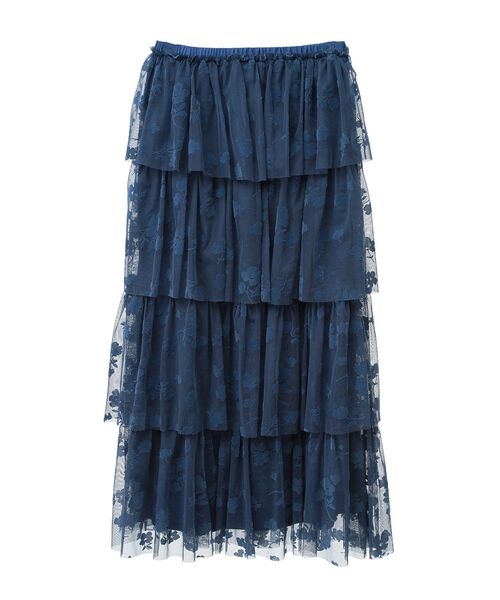 ELENCARE DUE（エレンカーレデュエ）の「・ELENCARE DUE フロッキーptチュールスカート（スカート・レディース・チャコールグレー/ブルー/ブラック・FREE）」の14枚目の写真