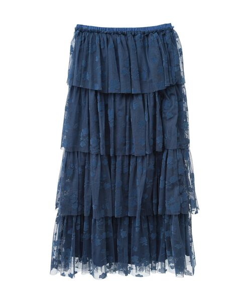 ELENCARE DUE（エレンカーレデュエ）の「・ELENCARE DUE フロッキーptチュールスカート（スカート・レディース・チャコールグレー/ブルー/ブラック・FREE）」の15枚目の写真