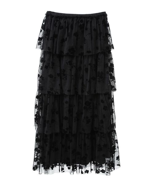 ELENCARE DUE（エレンカーレデュエ）の「・ELENCARE DUE フロッキーptチュールスカート（スカート・レディース・チャコールグレー/ブルー/ブラック・FREE）」の22枚目の写真