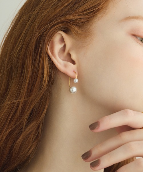 CENE（セネ）の「【CENE】セネ/ダブルパールピアス（ピアス（両耳用