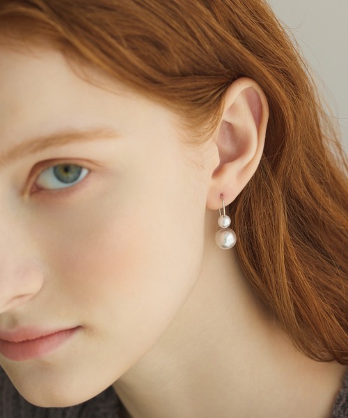 CENE（セネ）の「【CENE】セネ/ダブルパールピアス（ピアス（両耳用）・レディース・ゴールド/シルバー・FREE）」の8枚目の写真