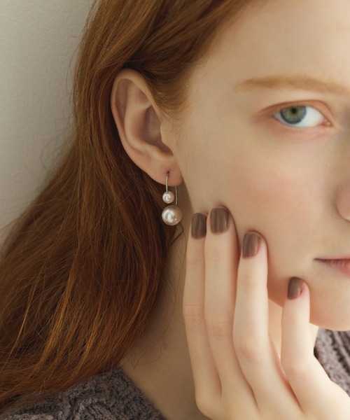 CENE（セネ）の「【CENE】セネ/ダブルパールピアス（ピアス（両耳用）・レディース・ゴールド/シルバー・FREE）」の10枚目の写真
