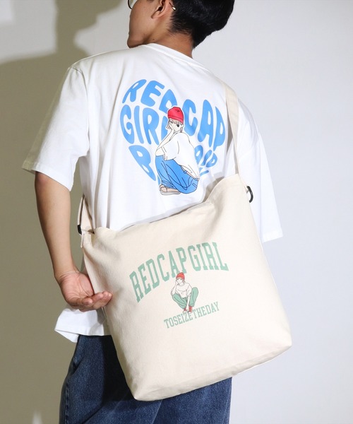 TEMBEA トートバッグ ドローストリング キャンバス レッド ROLL TOP TOTE FOR 137 - TEMBEA