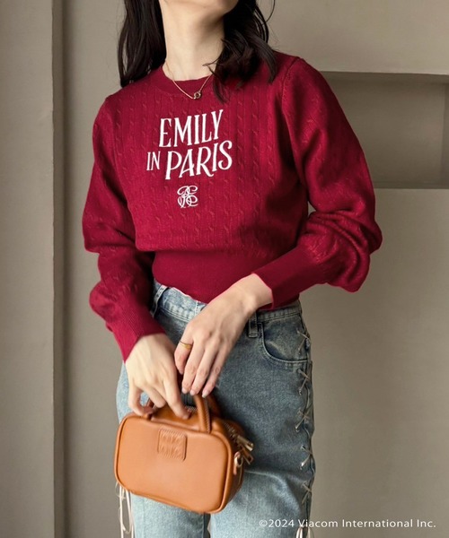 one after another NICE CLAUP（ワンアフターアナザーナイスクラップ）の「【 EMILY IN PARIS × one after another NICECLAUP 】ケーブルニット（ニット/セーター・レディース・オフホワイト/ブラック/ピンク/レッド・FREE）」の19枚目の写真