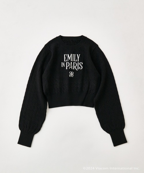 one after another NICE CLAUP（ワンアフターアナザーナイスクラップ）の「【 EMILY IN PARIS × one after another NICECLAUP 】ケーブルニット（ニット/セーター・レディース・オフホワイト/ブラック/ピンク/レッド・FREE）」の11枚目の写真