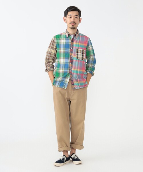 パネル マドラス チェック ボタンダウン シャツ（シャツ