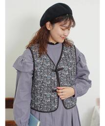Samansa Mos2 | 中綿キルトチャイナボタンベスト(ベスト)