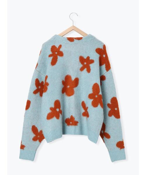 Samansa Mos2 blue（サマンサモスモスブルー）の「◎アソートシャギーニットカーディガン（カーディガン/ボレロ・レディース・オレンジ/ダークブラウン/サックスブルー/グレー・F）」の12枚目の写真