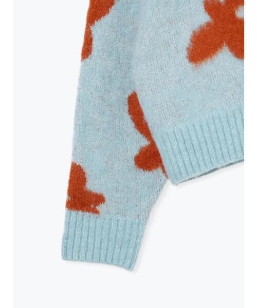 Samansa Mos2 blue（サマンサモスモスブルー）の「◎アソートシャギーニットカーディガン（カーディガン/ボレロ・レディース・オレンジ/ダークブラウン/サックスブルー/グレー・F）」の14枚目の写真