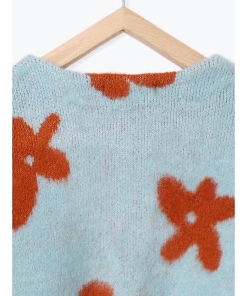 Samansa Mos2 blue（サマンサモスモスブルー）の「◎アソートシャギーニットカーディガン（カーディガン/ボレロ・レディース・オレンジ/ダークブラウン/サックスブルー/グレー・F）」の16枚目の写真