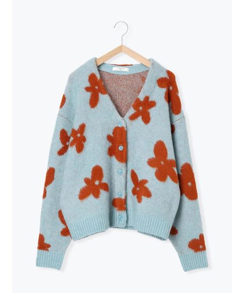 Samansa Mos2 blue（サマンサモスモスブルー）の「◎アソートシャギーニットカーディガン（カーディガン/ボレロ・レディース・オレンジ/ダークブラウン/サックスブルー/グレー・F）」の18枚目の写真