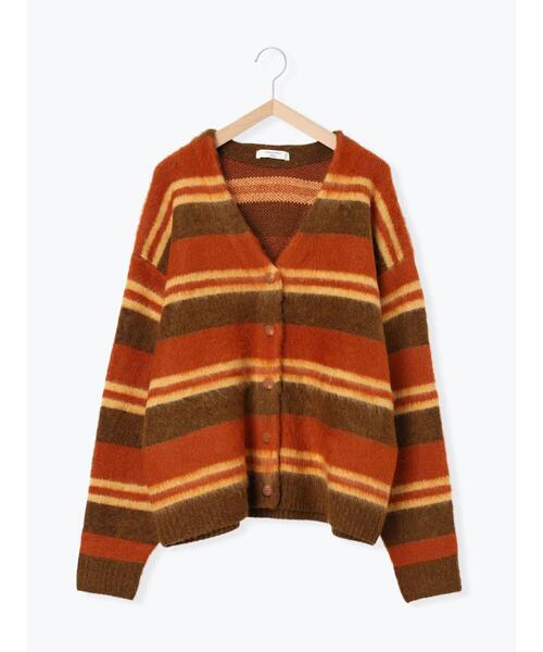 Samansa Mos2 blue（サマンサモスモスブルー）の「◎アソートシャギーニットカーディガン（カーディガン/ボレロ・レディース・オレンジ/ダークブラウン/サックスブルー/グレー・F）」の20枚目の写真