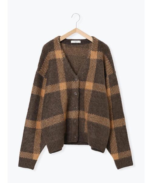 Samansa Mos2 blue（サマンサモスモスブルー）の「◎アソートシャギーニットカーディガン（カーディガン/ボレロ・レディース・オレンジ/ダークブラウン/サックスブルー/グレー・F）」の21枚目の写真