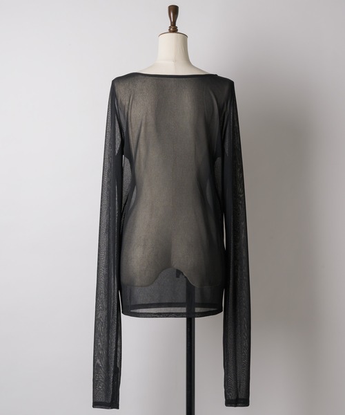 tシャツ ロングスリーブボートネックシアーTOPS レディース ロングスリーブボートネックシアーTOPS（Tシャツ/カットソー