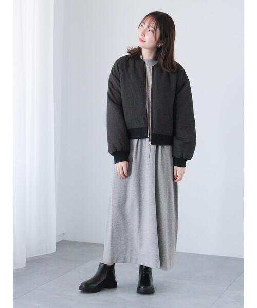 Te chichi TERRASSE（テチチテラス）の「ハイネック切替ワンピース（ワンピース・レディース・グレー/ベージュ/ブラック・F）」の8枚目の写真