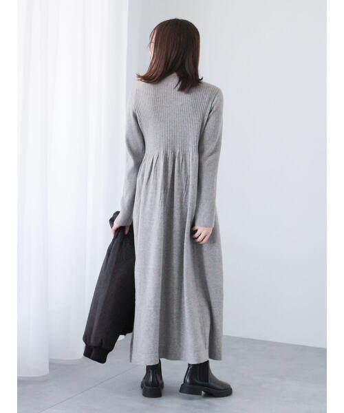 Te chichi TERRASSE（テチチテラス）の「ハイネック切替ワンピース（ワンピース・レディース・グレー/ベージュ/ブラック・F）」の10枚目の写真
