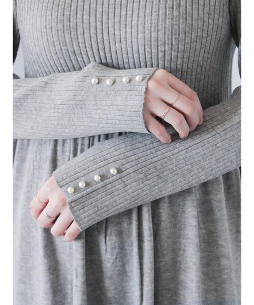 Te chichi TERRASSE（テチチテラス）の「ハイネック切替ワンピース（ワンピース・レディース・グレー/ベージュ/ブラック・F）」の11枚目の写真