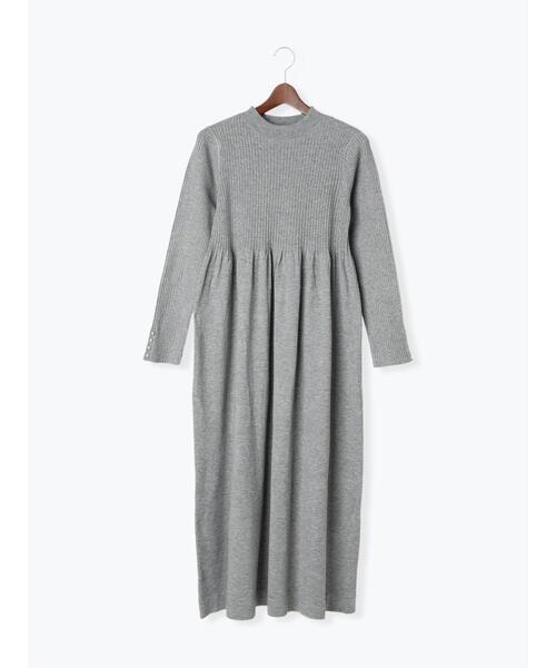 Te chichi TERRASSE（テチチテラス）の「ハイネック切替ワンピース（ワンピース・レディース・グレー/ベージュ/ブラック・F）」の12枚目の写真