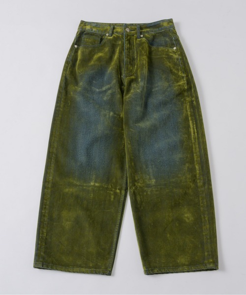 フロッキーデニムパンツ　musubore flocky wide denim PT / フロッキーデニムパンツ（デニムパンツ