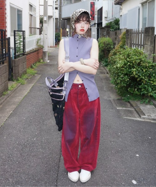 musubore（ムスボレ）の「flocky wide denim PT / フロッキー