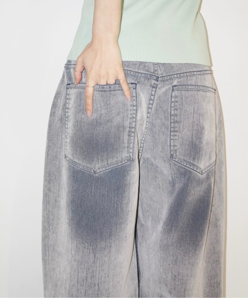 musubore(ムスボレ)の「flocky wide denim PT / フロッキーデニムパンツ(デニムパンツ・レディース・レッド/グレー/ブラウン/カーキ・0/1)」の18枚目の写真