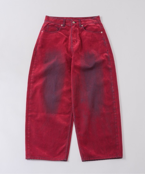 musubore フロッキーデニムパンツ size1 musubore ジーンズ デニム デニムパンツ flocky wide denim PT