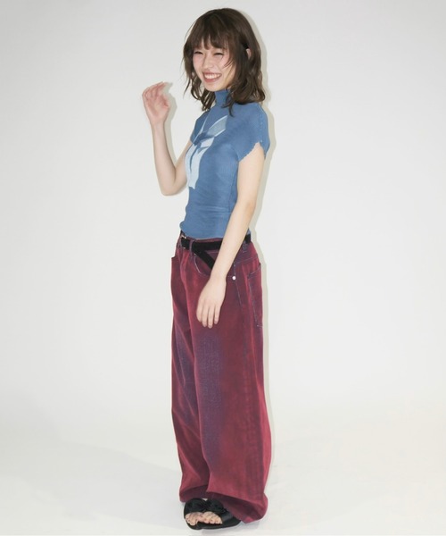 musubore ムスボレ flocky wide denim デニムパンツ musubore ムスボレ flocky wide denim デニムパンツ