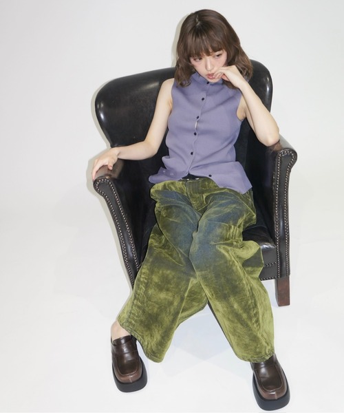 flocky wide denim PT / フロッキーデニムパンツ（デニムパンツ