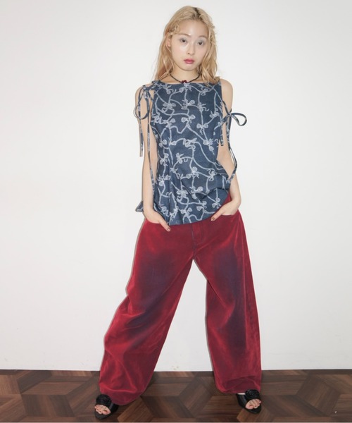 flocky wide denim PT / フロッキーデニムパンツ（デニムパンツ