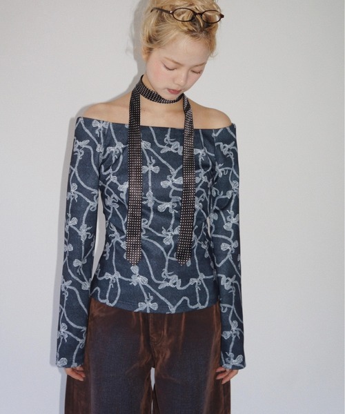 flocky wide denim PT / フロッキーデニムパンツ（デニムパンツ