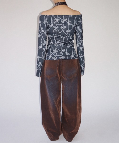 flocky wide denim PT / フロッキーデニムパンツ（デニムパンツ