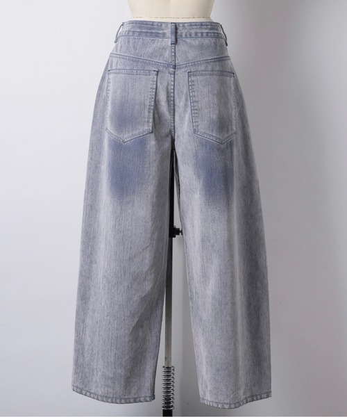 musubore(ムスボレ)の「flocky wide denim PT / フロッキーデニムパンツ(デニムパンツ・レディース・レッド/グレー/ブラウン/カーキ・0/1)」の15枚目の写真