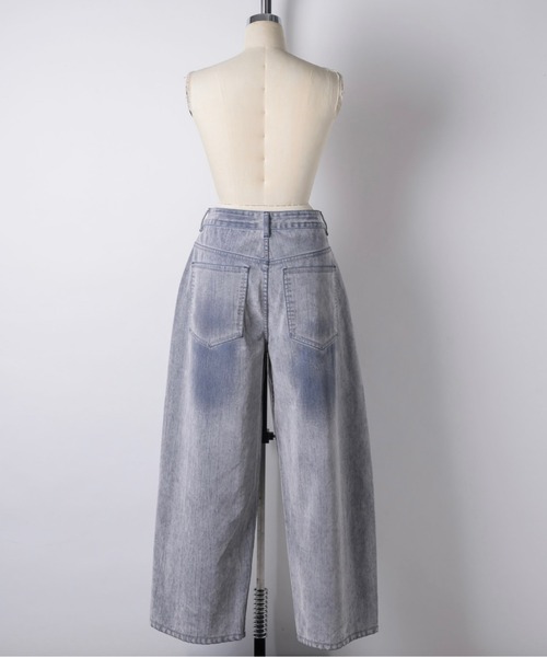 musubore（ムスボレ）の「flocky wide denim PT / フロッキー