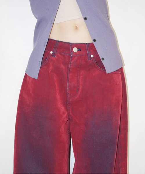 musubore（ムスボレ）の「flocky wide denim PT / フロッキー