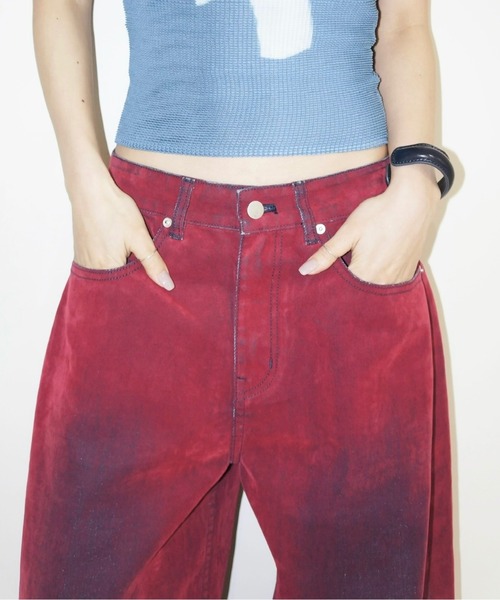 flocky wide denim PT / フロッキーデニムパンツ（デニムパンツ