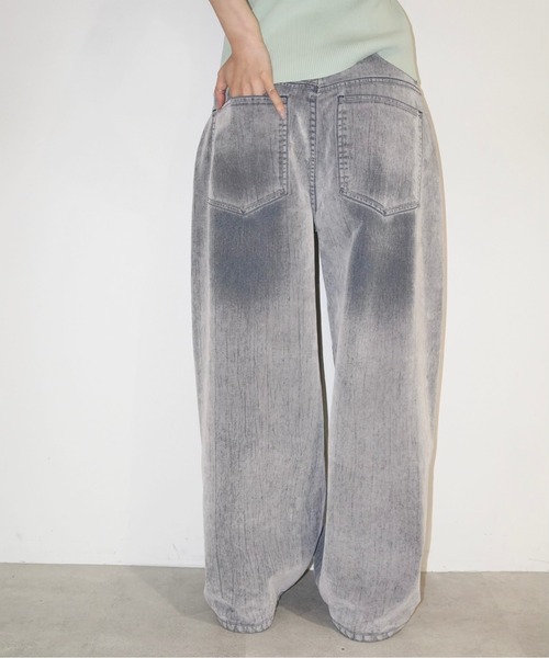 flocky wide denim PT / フロッキーデニムパンツ（デニムパンツ