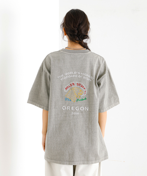POLeR（ポーラー）の「【POLeR/ポーラー】PIGMENT SOUVENIR TEE/スーベニアTシャツ（Tシャツ/カットソー・メンズ・グレー/ブラック・L/XL/M）」の7枚目の写真