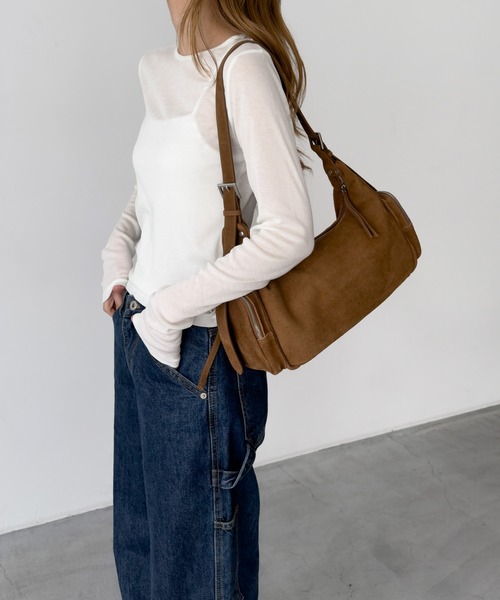 CANAL JEAN(キャナルジーン)の「El mar テンセルシアーロンT(Tシャツ/カットソー・レディース・アイボリー/ブラック/サックスブルー/ピンク/ライトイエロー/ブルーグレー・ONE SIZE)」の13枚目の写真