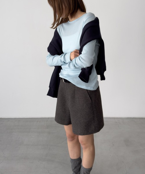 CANAL JEAN(キャナルジーン)の「El mar テンセルシアーロンT(Tシャツ/カットソー・レディース・アイボリー/ブラック/サックスブルー/ピンク/ライトイエロー/ブルーグレー・ONE SIZE)」の18枚目の写真