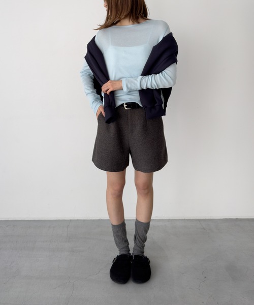 CANAL JEAN(キャナルジーン)の「El mar テンセルシアーロンT(Tシャツ/カットソー・レディース・アイボリー/ブラック/サックスブルー/ピンク/ライトイエロー/ブルーグレー・ONE SIZE)」の20枚目の写真