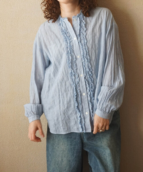 シャーリング フリルブラウス（シャツ/ブラウス）｜JOURNAL STANDARD