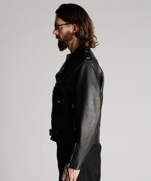 Schott（ショット）の「Schott/ショット/528US COW NEW NAKED D-POCKET RIDERS/ニューネイキッド ディーポケット ライダース（ライダースジャケット・メンズ・ブラック・36/38/40/42/44）」の15枚目の写真